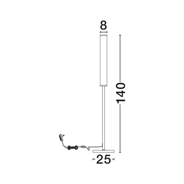 Lampada da terra LED bianca/color ottone con effetto marmo (altezza totale 140 cm) Nolia – Nova Luce-image-2