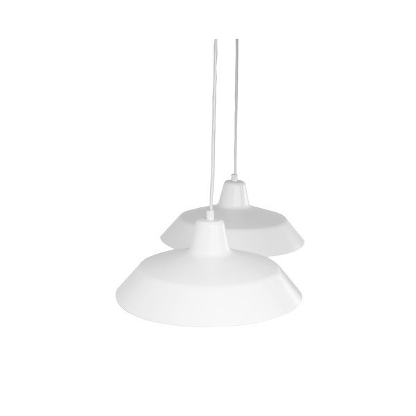 Lampada a sospensione bianca con paralume in metallo ø 35 cm Cinco - Sotto Luce-image-3