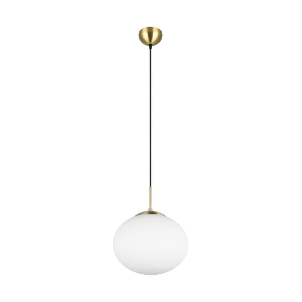 Lampada a sospensione in bianco-oro con paralume in vetro ø 30 cm Fomento - Trio