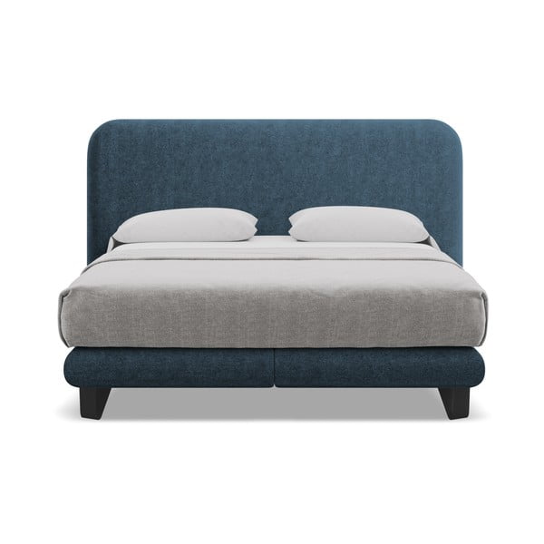 Letto boxspring blu 140x200 cm Ilima - Makamii-image-2