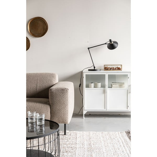 Lampada da tavolo nera con paralume in metallo (altezza 70 cm) Jona - White Label-image-3