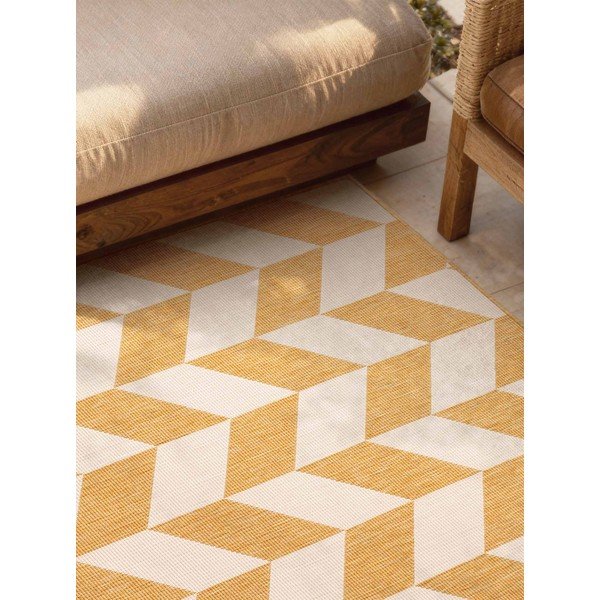 Tappeto da interno/esterno giallo ocra/color crema 160x230 cm Haringey Terrick – Ted Baker-image-2