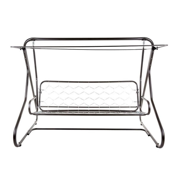 Dondolo da giardino grigio in metallo Milano – Dajar-image-2