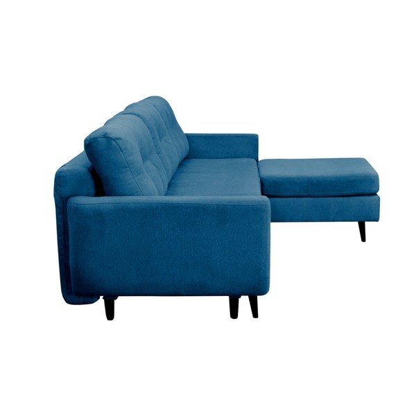 Divano letto turchese con gambe nere Hortensia, angolo destro - Mazzini Sofas-image-2