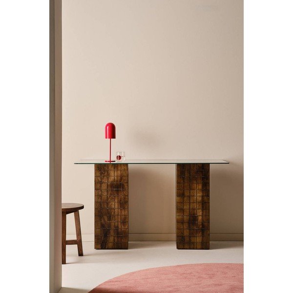 Scrivania in mango massiccio 48x140 cm Damen – Jotex-image-2