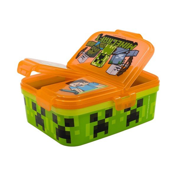 Portapranzo per bambini arancione in plastica Minecraft – STOR-image-1