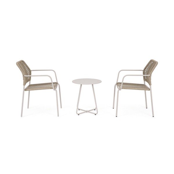 Tavolino da giardino rotondo in acciaio ø 45 cm Jable – Bizzotto-image-1