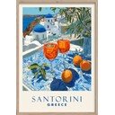 Dipinto stampato con cornice inclusa 50x70 cm Santorini – Styler