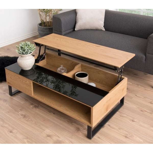 Tavolino nero 110x60 cm Azalea - Actona-image-1