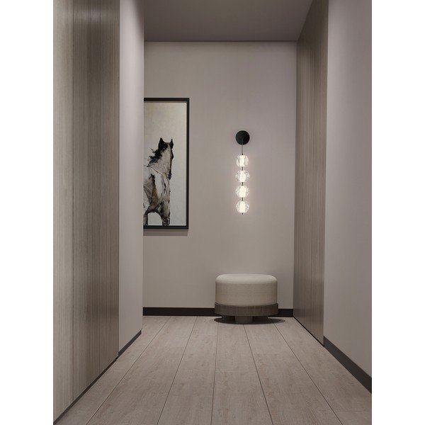 Lampada da parete LED nera opaca in metallo Ifos – Nova Luce-image-1