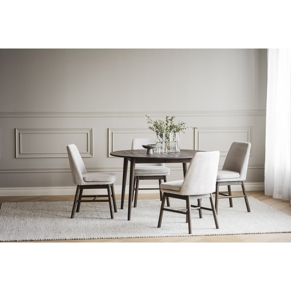Tavolo da pranzo rotondo pieghevole in rovere marrone scuro ø 120 cm Tyler - Rowico-image-1