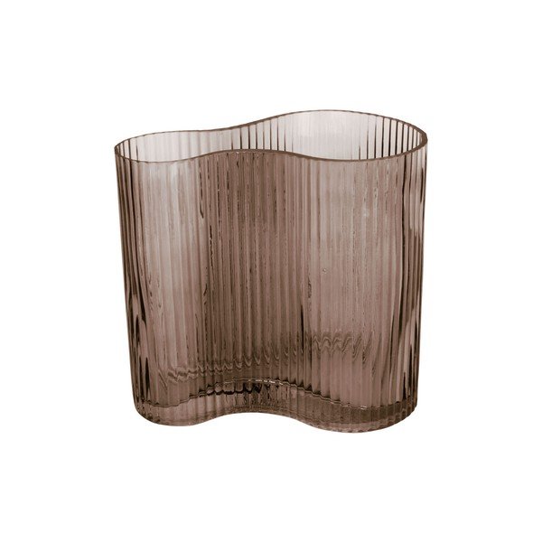 Vaso in vetro marrone scuro Allure Wave - PT LIVING-image-1