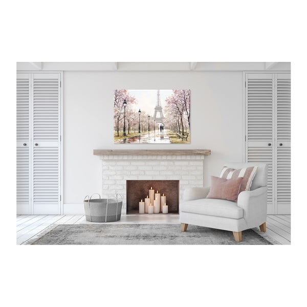 Immagine su tela, 85 x 113 cm Canvas Watercolor Paris Melancholy - Styler-image-1