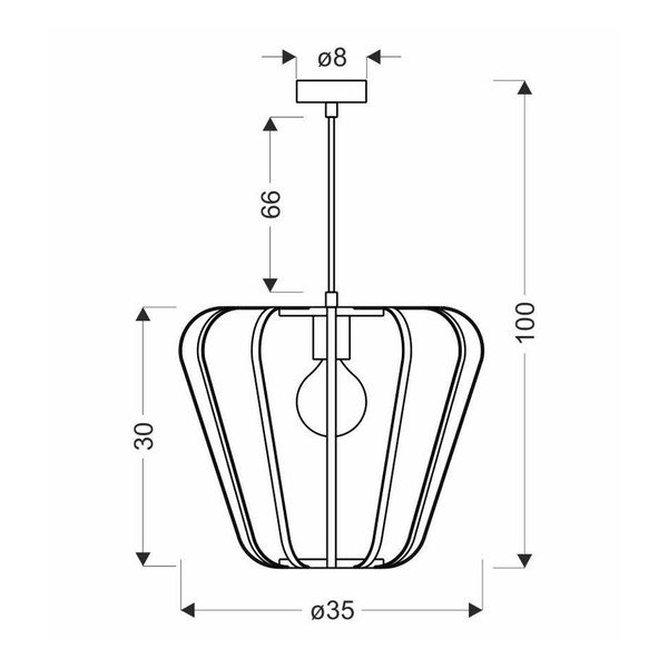 Apparecchio a sospensione in metallo nero ø 35 cm Jonas - Candellux Lighting-image-2