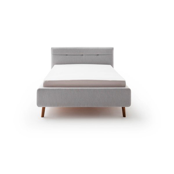 Letto matrimoniale imbottito grigio chiaro con contenitore con rete inclusa 140x200 cm Lotte – Meise Möbel-image-2