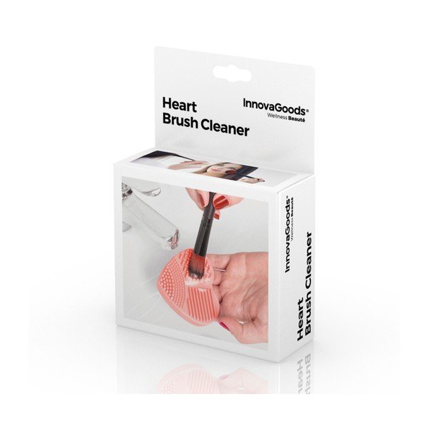 Ruční silikonový čističky na kosmetické štětce InnovaGoods Heart-image-2