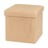 Poggiapiedi marrone chiaro con rivestimento in bouclé Folding – Casa Selección