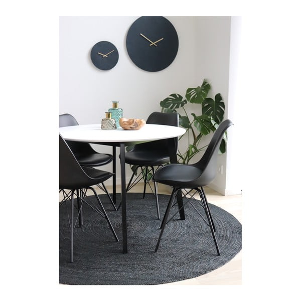 Tappeto rotondo grigio scuro in iuta tessuto a mano ø 150 cm Bombay – House Nordic-image-1