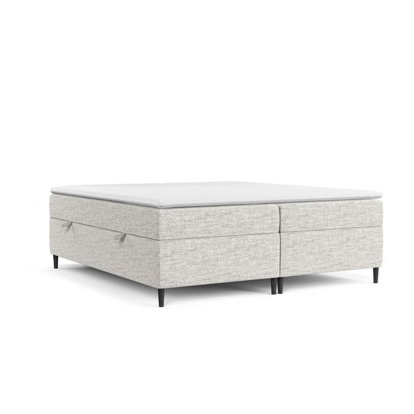 Letto boxspring grigio chiaro con contenitore 160x200 cm Araya - Maison de Rêve