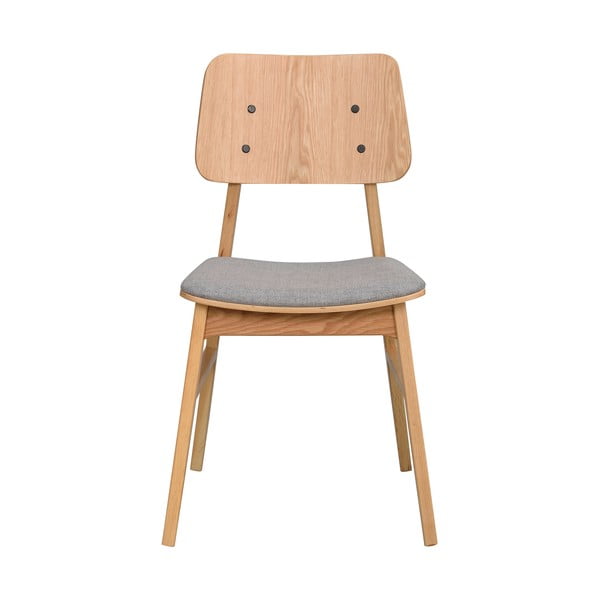 Sedia da pranzo marrone chiaro con seduta grigio chiaro Nagano - Rowico-image-2