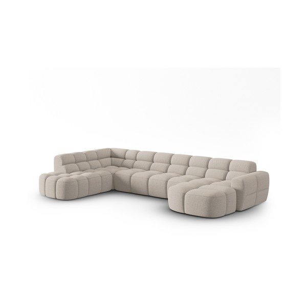Divano con penisola beige Lisa - Micadoni Home-image-2