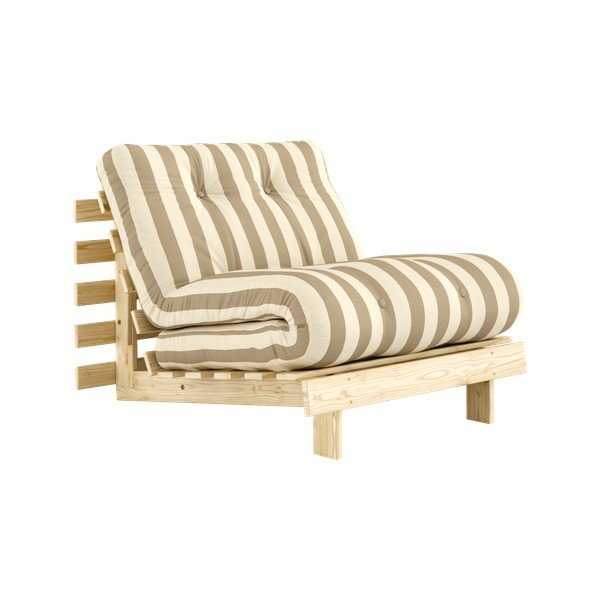 Poltrona stile futon/in legno beige/color crema Roots – Karup
