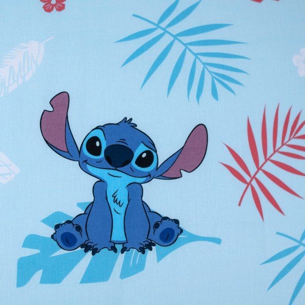 Lenzuolo con angoli per bambini blu in cotone per letto singolo 90x200 cm Lilo & Stitch "Blue" – Jerry Fabrics-image-2