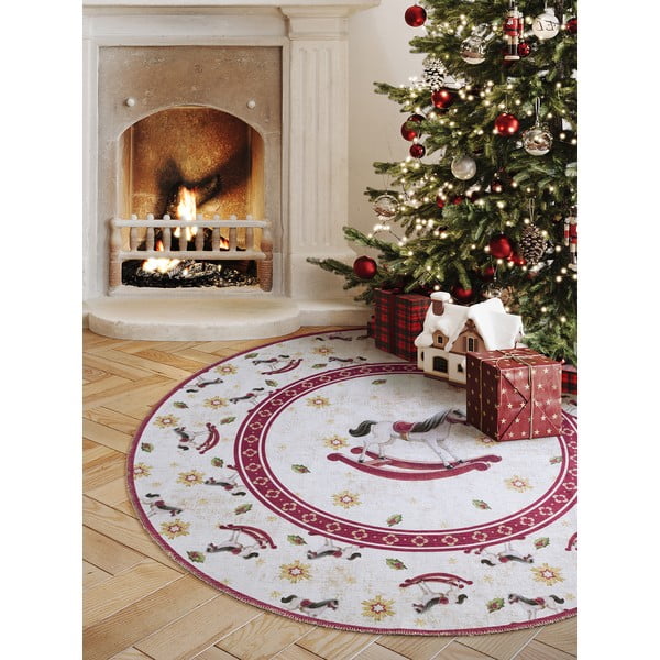 Tappeto rotondo rosso a tema natalizio ø 160 cm Toy's Delight Rocking Horse – Villeroy&Boch-image-1
