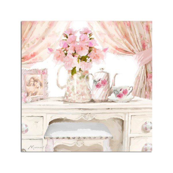 Quadro su tela Watershabby Pink, 32 x 32 cm - Styler-image-1