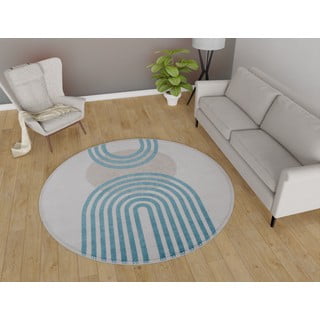 Tappeto rotondo blu/grigio ø 100 cm - Vitaus