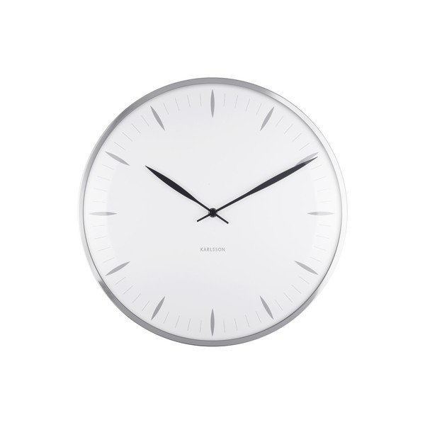 Orologio da parete in vetro bianco, ø 40 cm Leaf - Karlsson-image-2