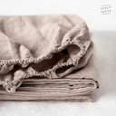 Lenzuolo elastico di lino marrone chiaro, 180 x 200 cm Portobello - Linen Tales