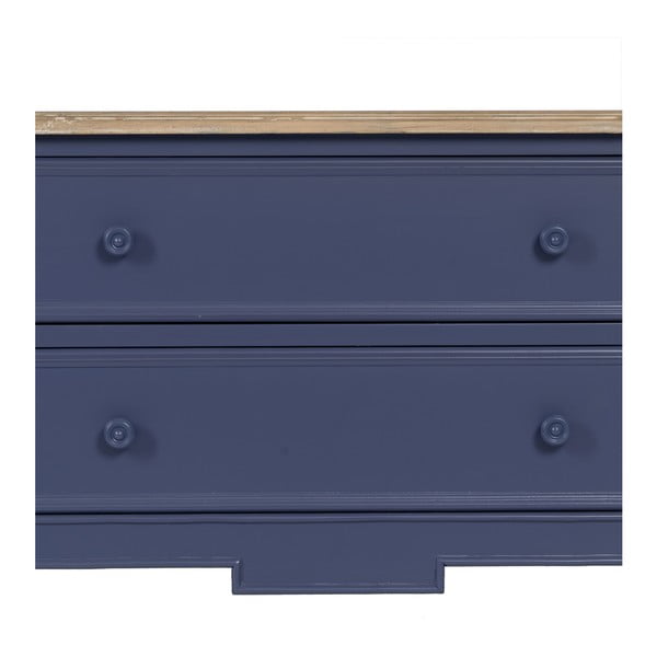 Cassettiera bassa blu in legno di abete 80x60 cm - Ixia-image-4