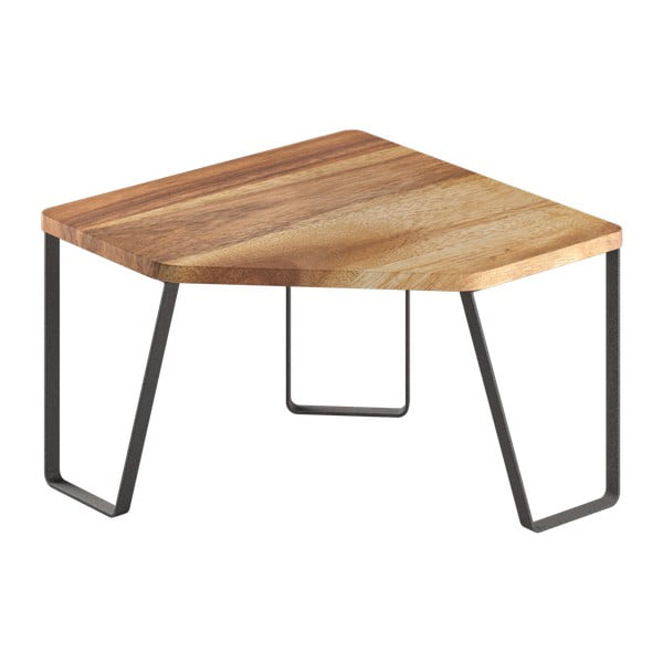 Ripiano aggiuntivo ad angolo nero opaco/di colore naturale in legno 25x25 cm York – Metaltex