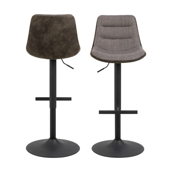 Sgabello da bar grigio con altezza regolabile (altezza della seduta 86 cm) Adisa – Actona-image-2