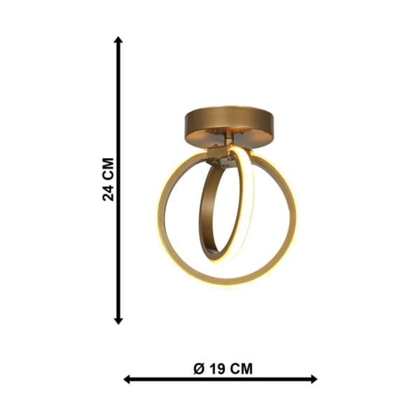 Plafoniera LED color bronzo in metallo Sezen – Squid Lighting-image-3