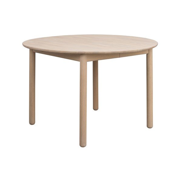 Tavolo da pranzo rotondo in rovere massiccio allungabile ø 120 cm Derrymore – Rowico