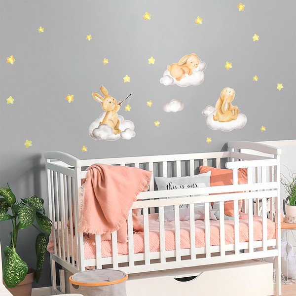 Adesivi murali per bambini Conigli Magici - Ambiance-image-3