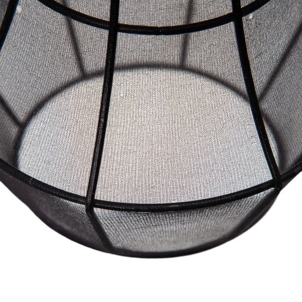 Lampadario nero con paralume in tessuto ø 40 cm - Ixia-image-1