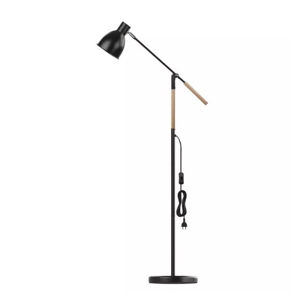 Lampada da terra nera con paralume in metallo (altezza 150 cm) Edward - EMOS