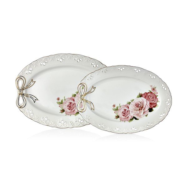 Set di 2 piatti in porcellana Dina - Noble Life