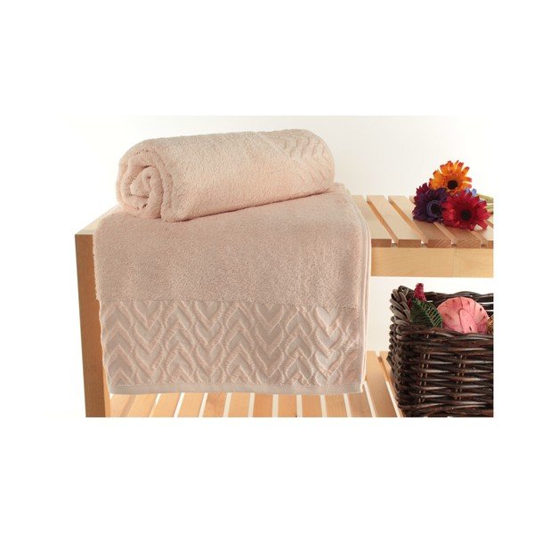 Set di 2 asciugamani Kepl rosa antico - Foutastic
