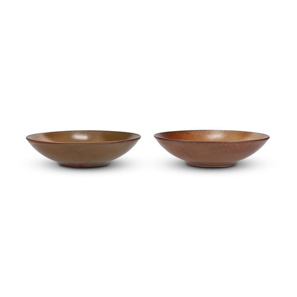 Piatto fondo marrone in porcellana ø 26 cm Ovio – BonBistro-image-2