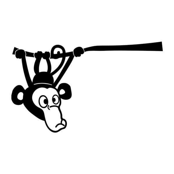 Adesivo Scimmietta su un albero - Ambiance-image-1