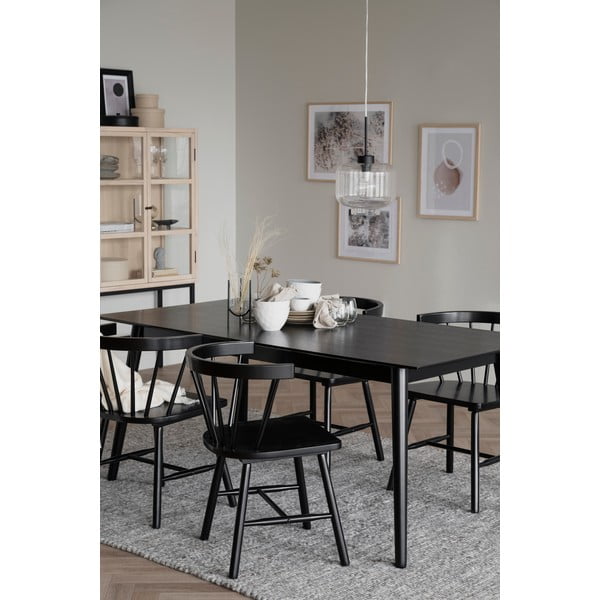 Tavolo da pranzo nero , 180 x 90 cm Lotta - Rowico-image-2