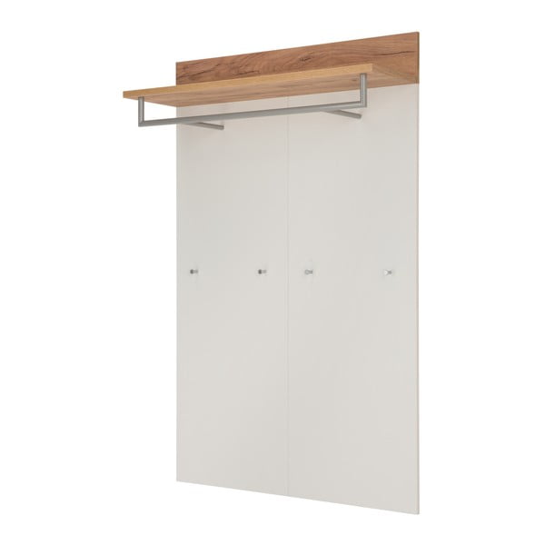 Pannello appendiabiti in rovere decorato in bianco e naturale Topix - Germania-image-2