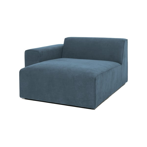 Divano componibile blu (con penisola a sinistra) con rivestimento in velluto a coste Sting – Scandic-image-1