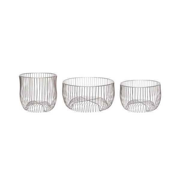 Set di 3 cestini portaoggetti Wire Julo - Hübsch