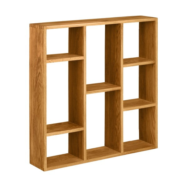 Mensola di colore naturale in rovere massiccio con ripiani multipli 15 cm Townsville – House Nordic-image-2