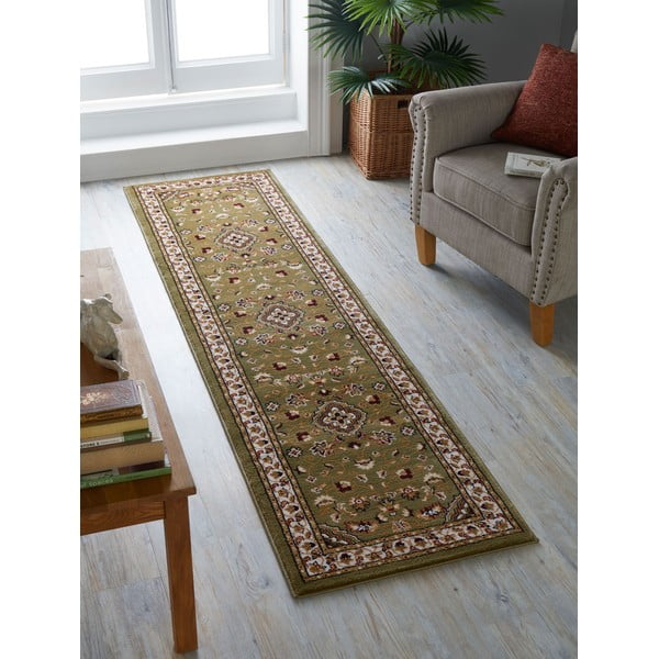 Runner verde 66x300 cm Sherborne - Flair Rugs-image-1